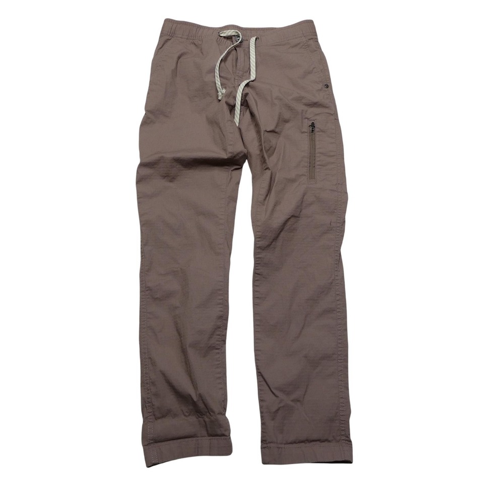 Vuori Pants Size X-Small Brown Taupe Ripstop‎ Drawstring Zip Pocket Hiking Trail